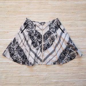 Anthropologie Edme & Esyllte Pleated Floral Skirt with Pockets Size 6